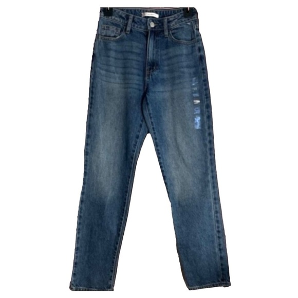 PACSUN NWOT blue wash straight leg mom jean - Picture 1 of 7